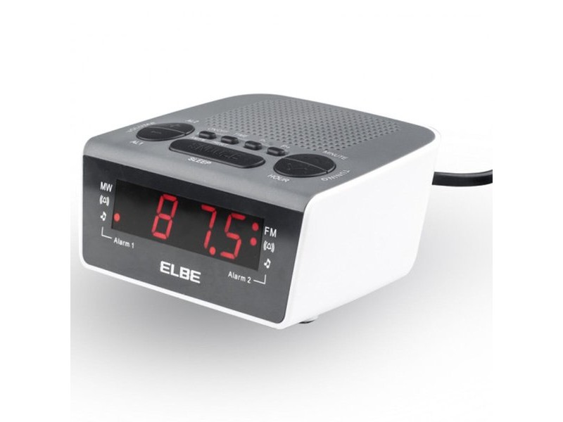 Радио часовник ELBE CR-932 AM/FM Бял