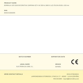 LED крушка Fbright s100 Кехлибар 4 W E27 200 Lm Декоративна (1800 K)