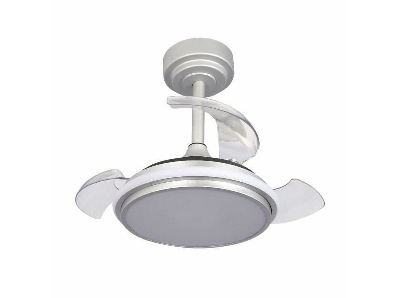 Вентилатор за таван с осветление CristalRecord Сребрист 35 W (3000 K) (4000 K)