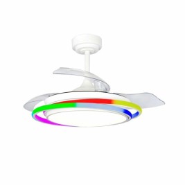 Вентилатор за таван CristalRecord ANTILA MINI RGB WH RETRAC Бял