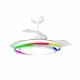 Вентилатор за таван CristalRecord ANTILA MINI RGB WH RETRAC Бял