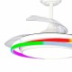 Вентилатор за таван CristalRecord ANTILA MINI RGB WH RETRAC Бял