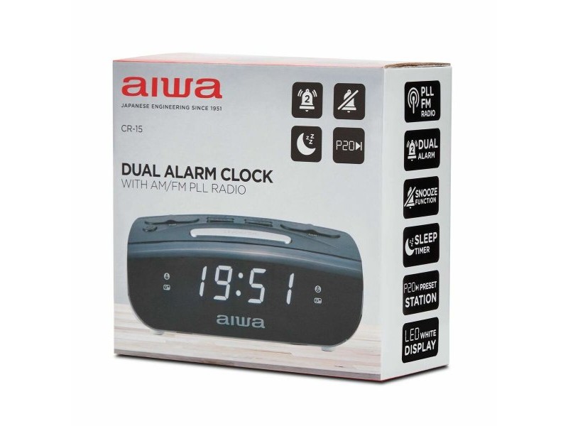 Радио часовник Aiwa CR-15 Черен