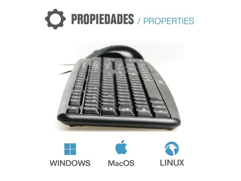 Клавиатура с мишка iggual COM-CK-BASIC QWERTY USB