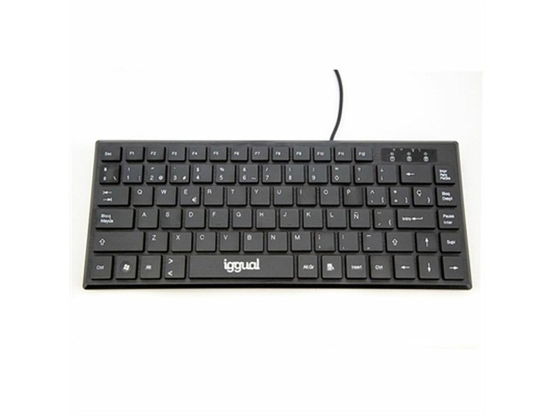 Клавиатура iggual Teclado USB compacto TKL Slim TKL-USB negro Черен