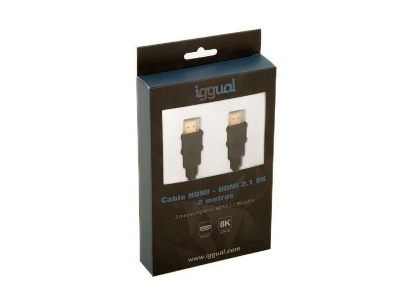 Кабел HDMI iggual IGG318300 2 m Черен 8K Ultra HD