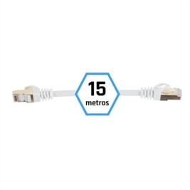 FTP категория 7 твърд мрежови кабел iggual IGG318614 Бял 15 m