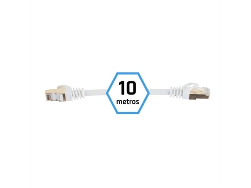 FTP категория 7 твърд мрежови кабел iggual IGG318621 Бял 10 m