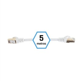 FTP категория 7 твърд мрежови кабел iggual IGG318638 Бял 5 m