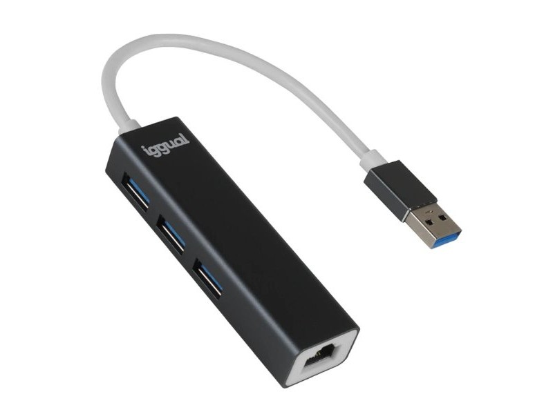 USB извод iggual IGG319260 Черен Сив