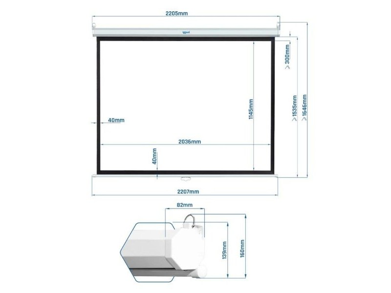 Eкран за прожектиране iggual IGG319291 92