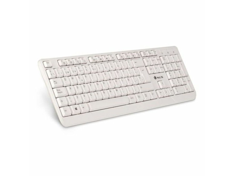 Клавиатура NGS NGS-KEYBOARD-0284 Бял Испанска Qwerty