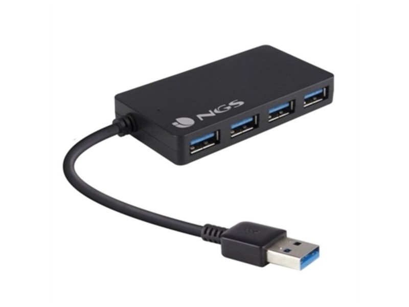 USB извод NGS NGS-HUB-0044 Черен 480 Mbps