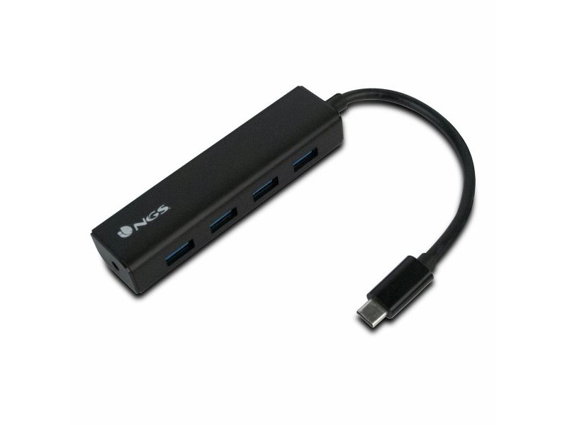 Гнездо с 4 USB порта NGS WONDERHUB4 Черен 5 Gbps