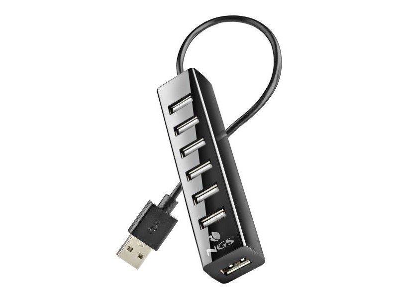 USB извод NGS IHUB7 TINY Черен