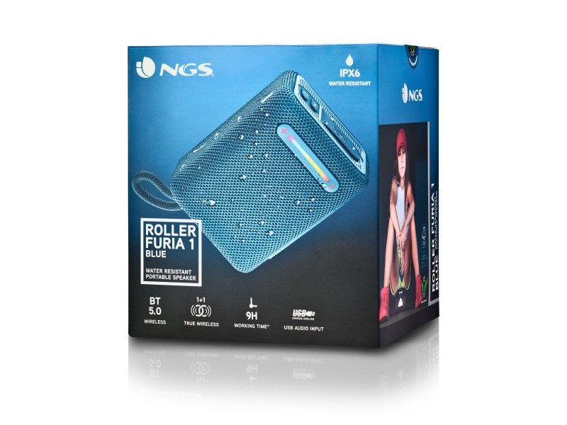 Преносими блутут колони NGS Roller Furia 1 Blue Син 15 W
