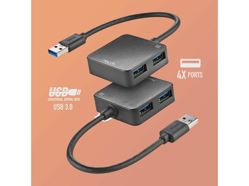 USB извод NGS IHUB3.0TINY Черен