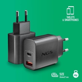 Зарядно за лаптоп NGS ERA20WBLACK 20 W Черен