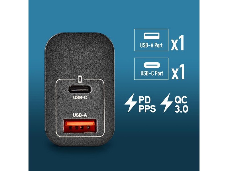 Зарядно за лаптоп NGS ERA30WBLACK 30 W Черен