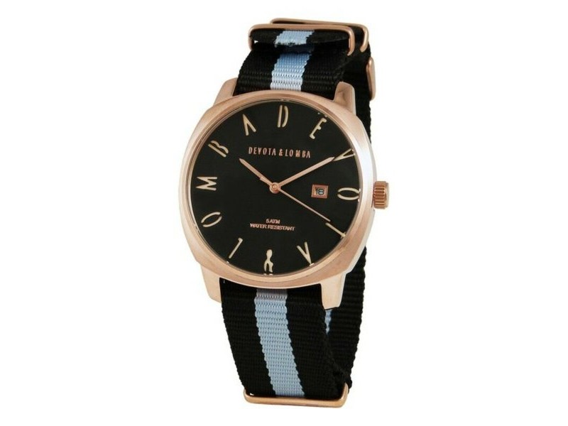 Мъжки часовник Devota & Lomba DL008MSPBK-GR-03BLACK (Ø 42 mm)