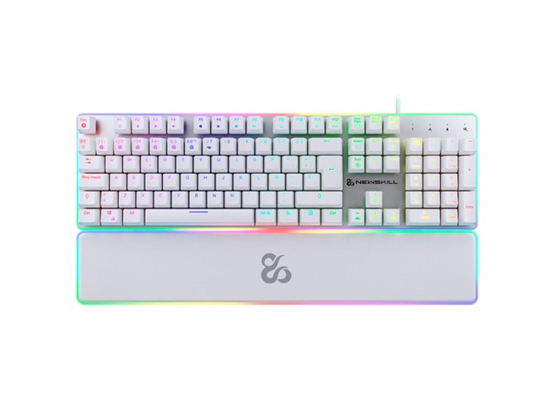 Клавиатура Newskill NS-KB-GUNGNYR-GAT-RE Бял Испанска Qwerty QWERTY