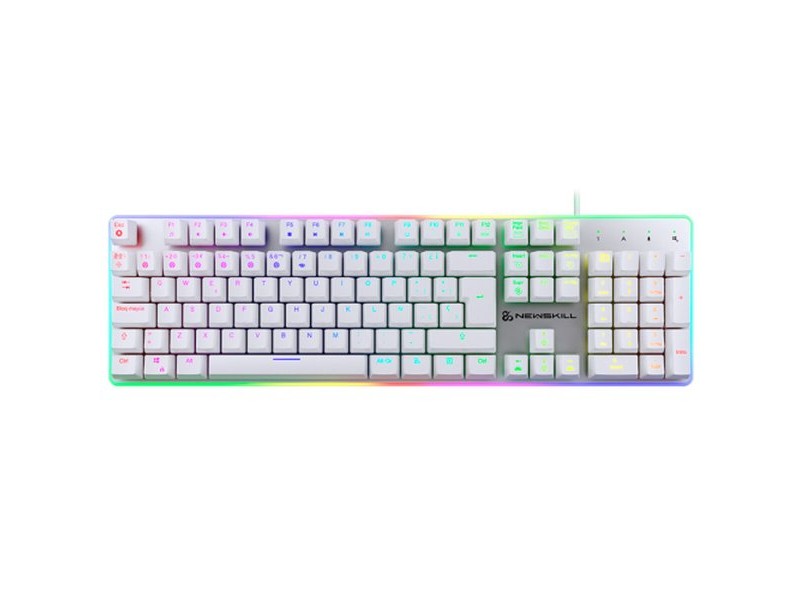 Клавиатура Newskill NS-KB-GUNGNYR-GAT-RE Бял Испанска Qwerty QWERTY