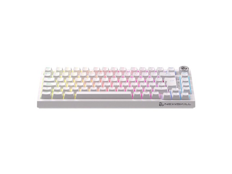 Безжична клавиатура Newskill NS-KB-PYROSPRO-IV Бял Испанска Qwerty QWERTY