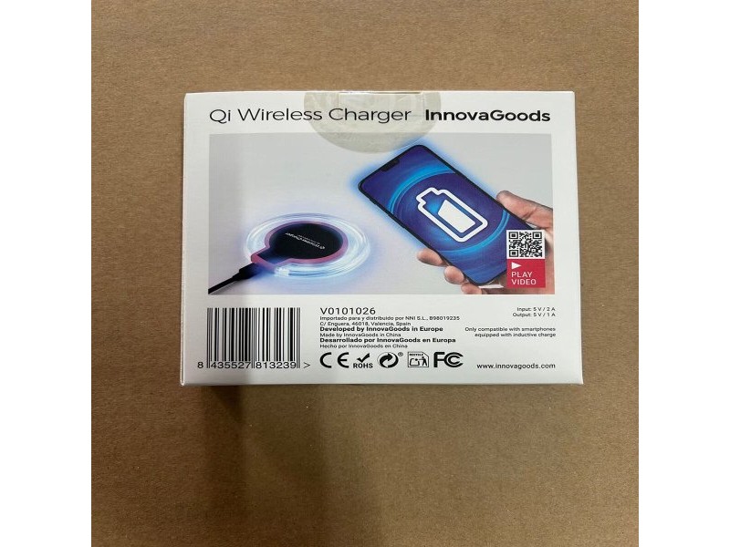 Безжичното Зарядно за Смартфони Qi InnovaGoods