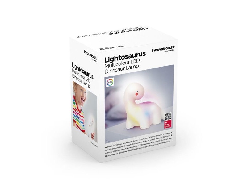 Многоцветна LED Лампа  Динозавър Lightosaurus InnovaGoods