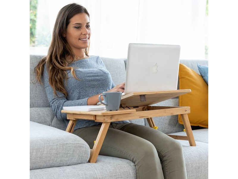 Бамбукова Помощна Сгъваема Маса Lapwood InnovaGoods
