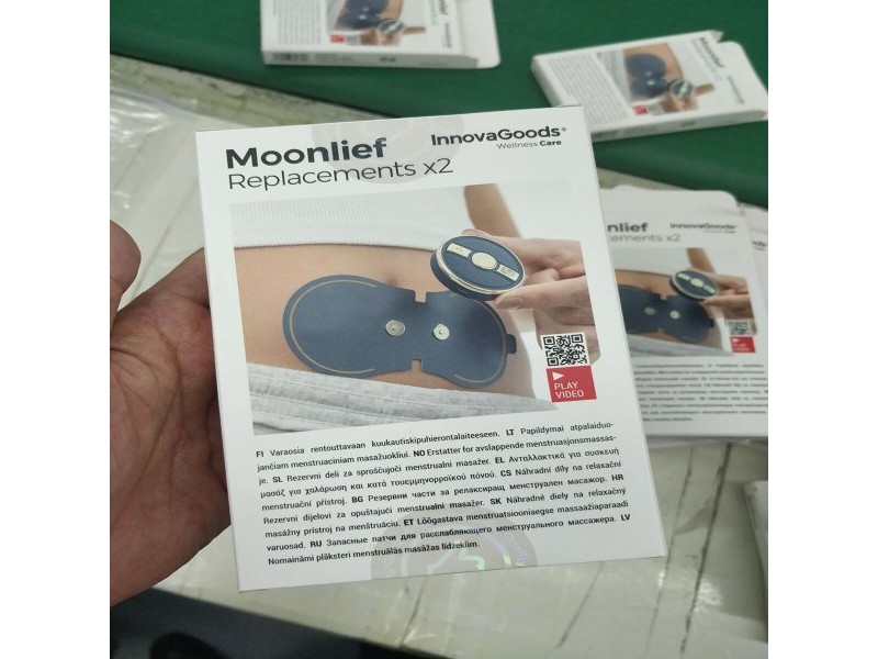 Резервни Пластири за Менструален Релаксиращ Масажор Moonlief InnovaGoods (опаковка от 2)