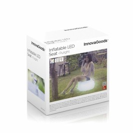 Надуваемо Кресло с Многоцветна LED Светлина и Дистанционно Управление InnovaGoods Бял (След ремонт A)