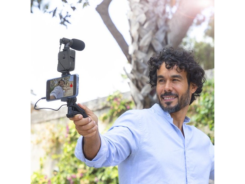 Комплект Vlogging със Светлина, Микрофон и Дистанционно Управление Plodni InnovaGoods 6 Части
