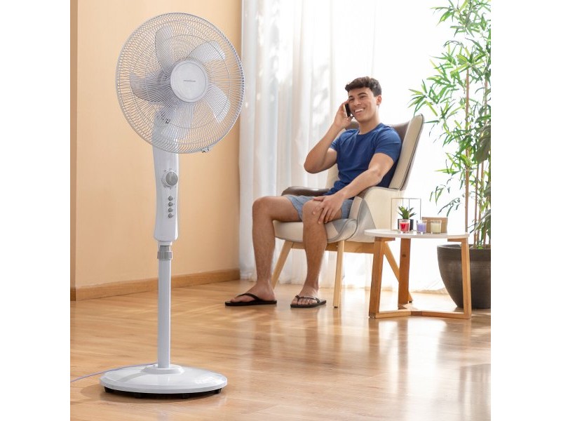 Вентилатор с крака InnovaGoods Freshinn Бял 45 W