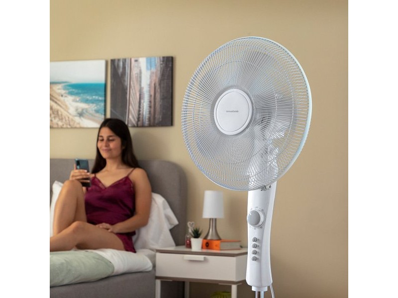 Вентилатор с крака InnovaGoods Freshinn Бял 45 W