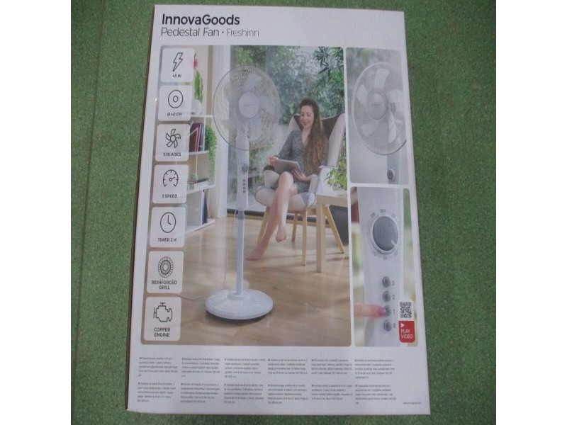 Вентилатор с крака InnovaGoods Freshinn Бял 45 W