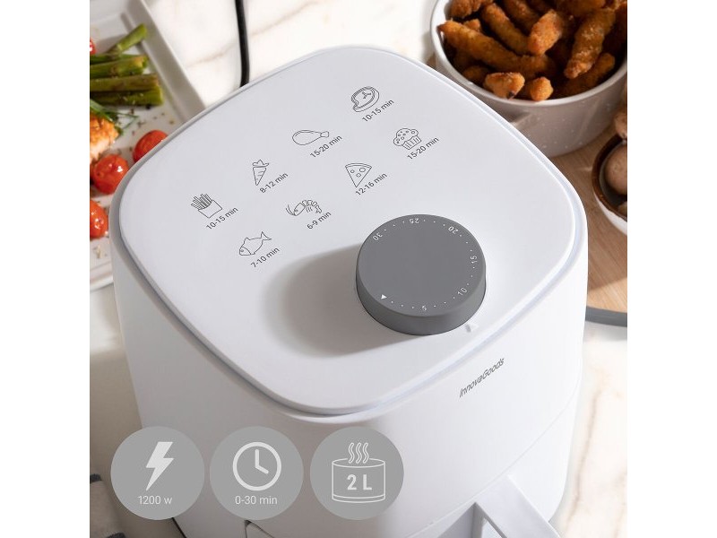 въздушен фритюрник InnovaGoods Fryinn Lite 2000 Бял 1200 W 2 L
