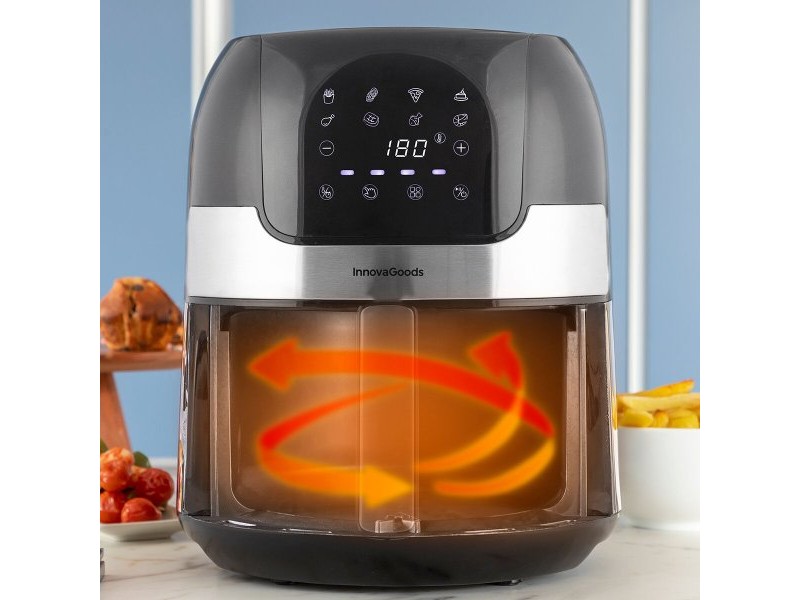 въздушен фритюрник InnovaGoods Fryinn 3500 Черен 1400 W 3,5 L Неръждаема стомана