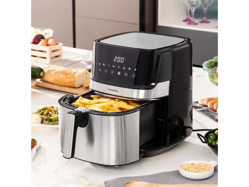 въздушен фритюрник InnovaGoods Fryinn Pro 5500 Черен 1700 W 5,5 L Неръждаема стомана