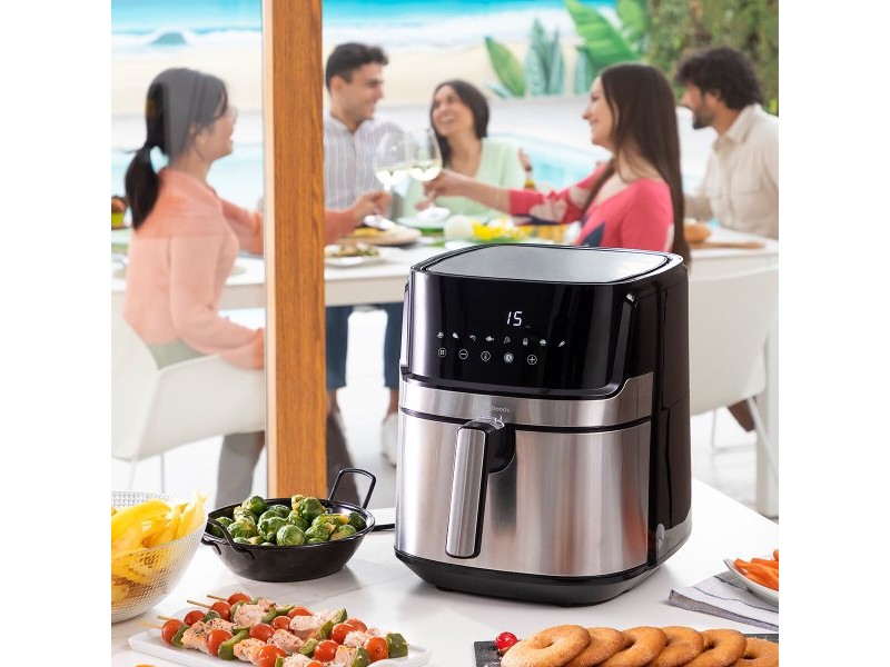 въздушен фритюрник InnovaGoods Fryinn Pro 5500 Черен 1700 W 5,5 L Неръждаема стомана