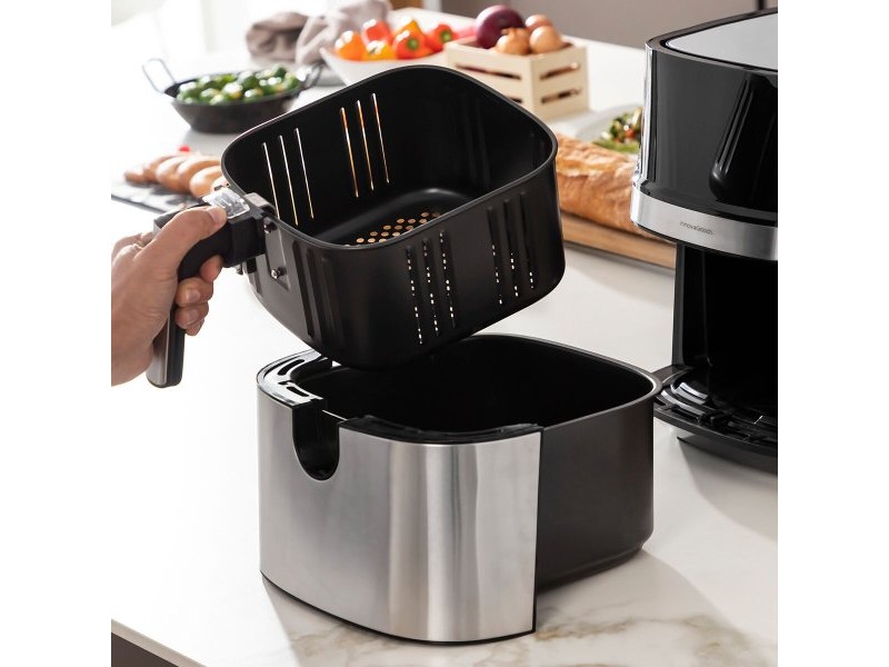 въздушен фритюрник InnovaGoods Fryinn Pro 5500 Черен 1700 W 5,5 L Неръждаема стомана