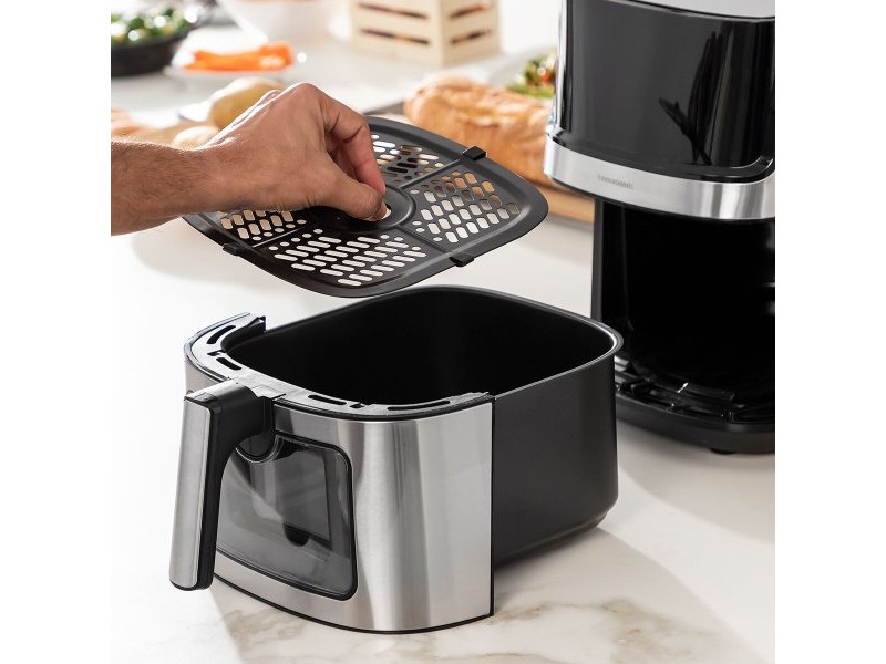 въздушен фритюрник InnovaGoods Fryinn View 6500 Черен 1700 W 6,5 L Неръждаема стомана