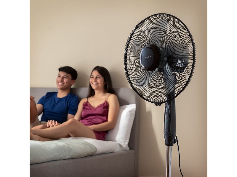 Стоящ Вентилатор с Дистанционно Управление InnovaGoods Airstreem Черен 45 W