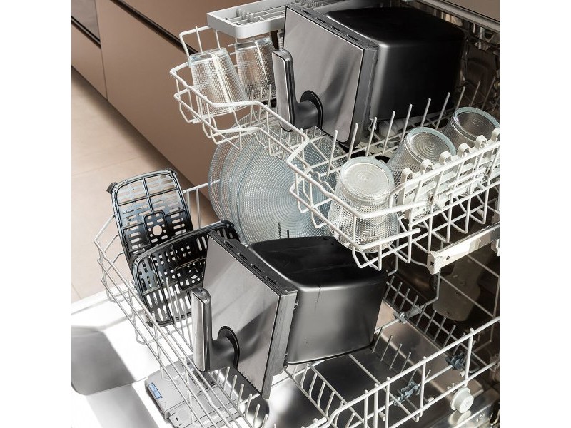 въздушен фритюрник InnovaGoods Fryinn Double 8000 Черен 3400 W 8 L Неръждаема стомана