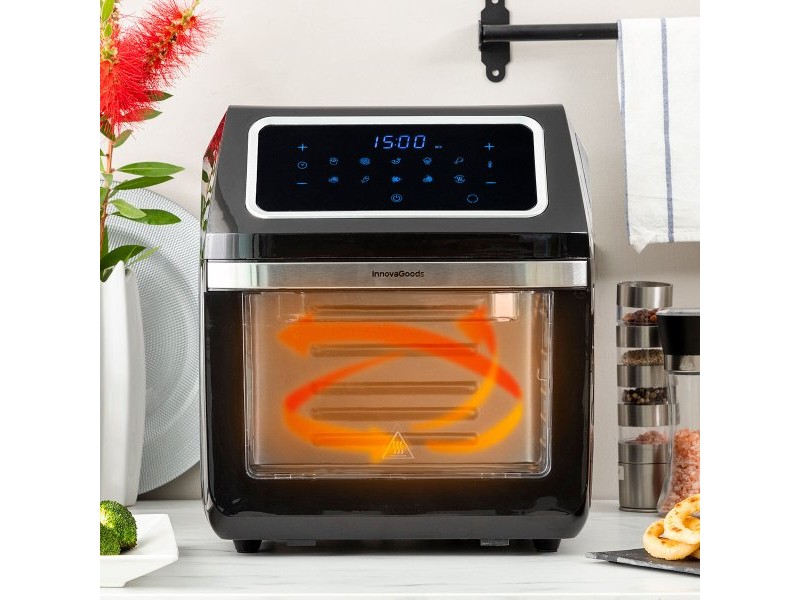 въздушен фритюрник InnovaGoods Fryinn Pro Max 12000 Черен 1800 W 12 L Неръждаема стомана
