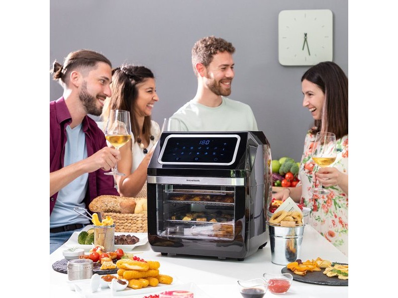 въздушен фритюрник InnovaGoods Fryinn Pro Max 12000 Черен 1800 W 12 L Неръждаема стомана