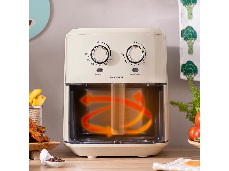 въздушен фритюрник InnovaGoods Vynner Pro 6500 Сметана 1700 W 6,5 L Неръждаема стомана