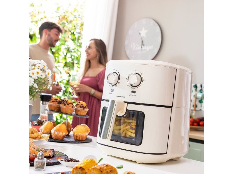 въздушен фритюрник InnovaGoods Vynner Pro 6500 Сметана 1700 W 6,5 L Неръждаема стомана