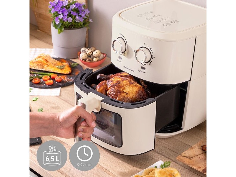 въздушен фритюрник InnovaGoods Vynner Pro 6500 Сметана 1700 W 6,5 L Неръждаема стомана