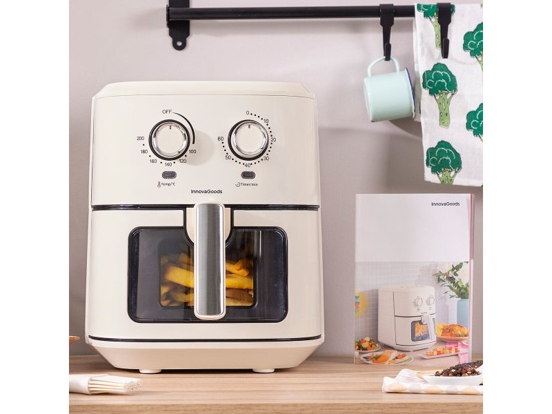 въздушен фритюрник InnovaGoods Vynner Pro 6500 Сметана 1700 W 6,5 L Неръждаема стомана